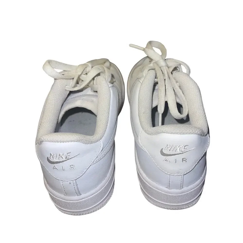 Nike Air Force 1 Kids Youth Size 6 Triple White Low Cut Shoes Athletic Sneakers